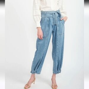 En Saison Tapered Tie Waist Jeans